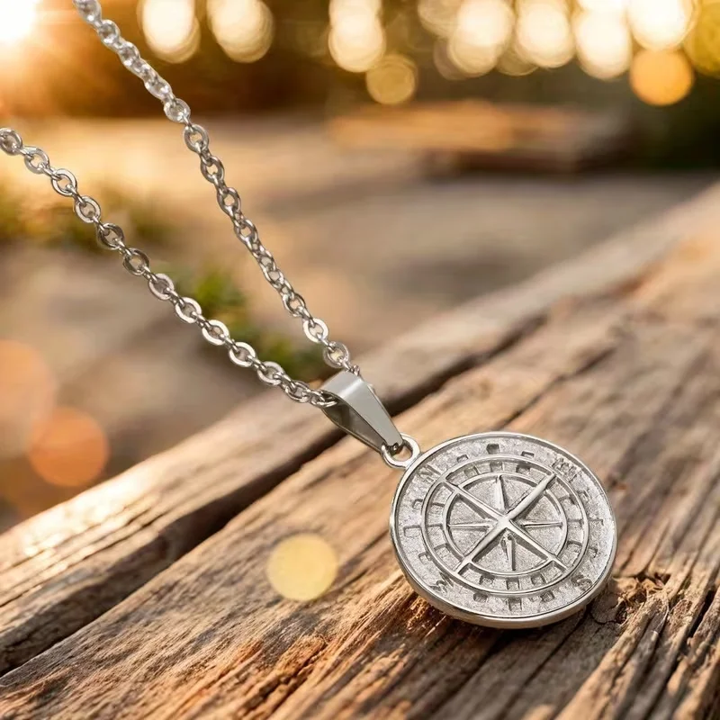 To My Husband Compass Pendant Gift, Husband Necklace From Wife, Birthday gifts, Anniversary gifts, Christmas gifts view 4
