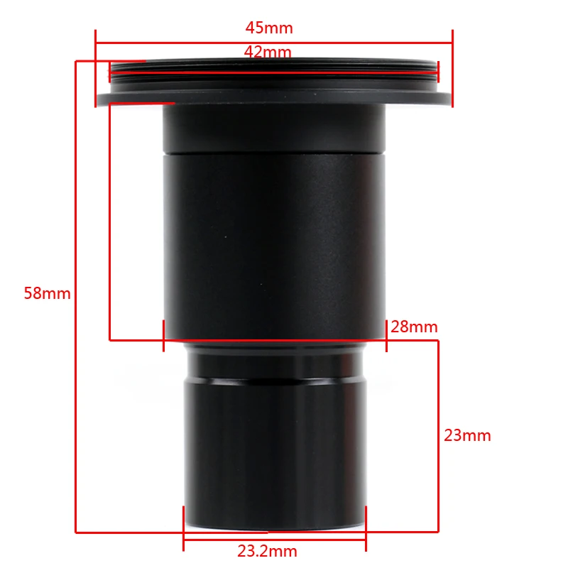 23.2mm 30mm Digital Canon Nikon SLR Camera Adapter Interface T2 Mount Adapter 9.6X Eyepiece Lens Fo Biological Stereo Microscope