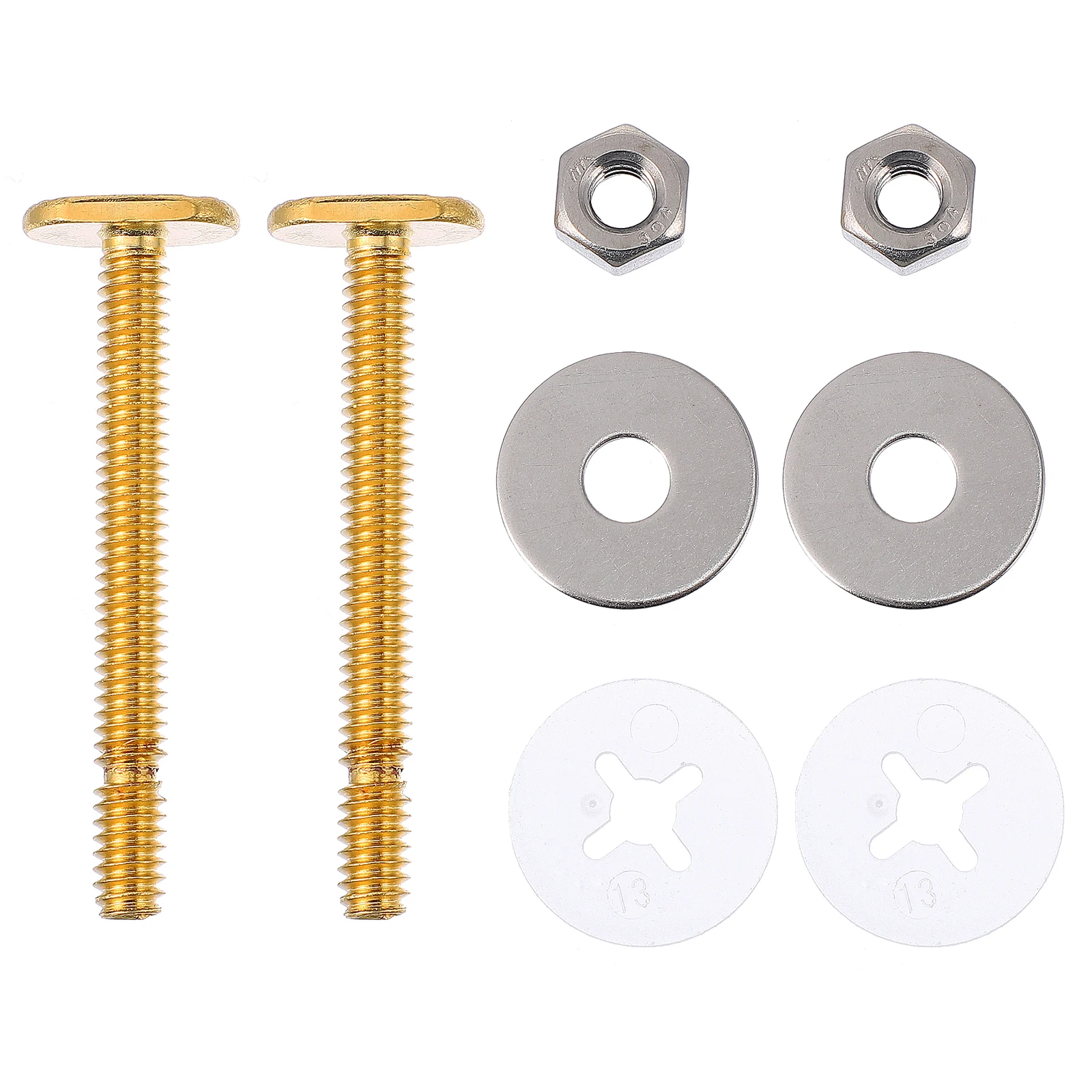 

1Pair Copper Toilet Fixing Bolts Durable Quality Easy to Use Universal Mounting Screws Replacement Toilet Seat Screws