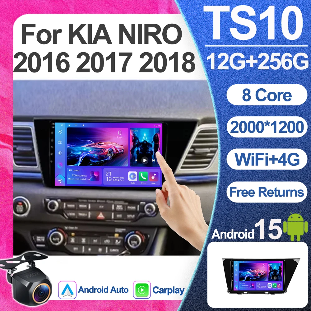 

Android16 Auto For Kia Niro 2016 2017 2018 Car Radio Multimedia Video Player Navigation Gps Wireless Carplay 5g Wifi No 2din Dvd
