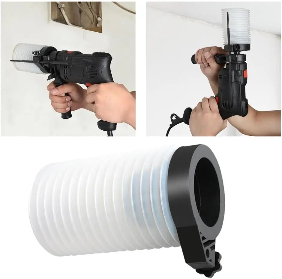 Electric Hammer Drill Dust Cover Bowl, Dust Collector Attachment for Hole Saws & Concrete Drilling