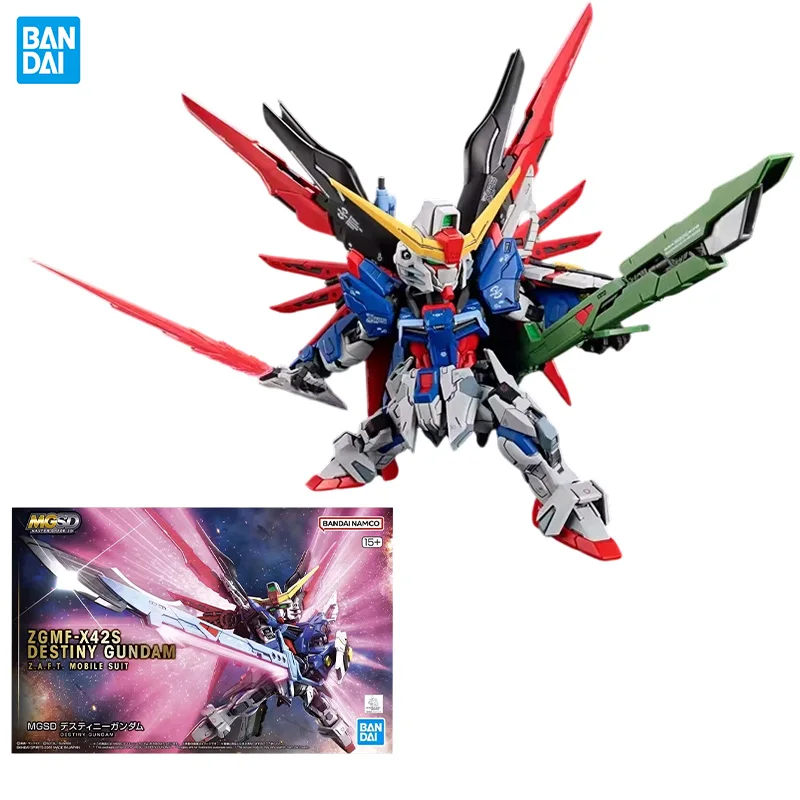 

Bandai Genuine MGSD ZGMF-X42S Destiny Gundam Anime Assembly Model Kit Robot Action Figure Collectible Toy Ornament Gift For Kids