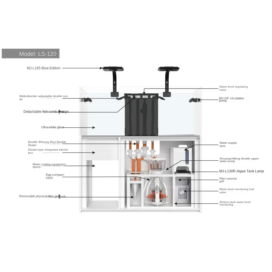 Tank PVC storage tank with level for aquariums and accessories