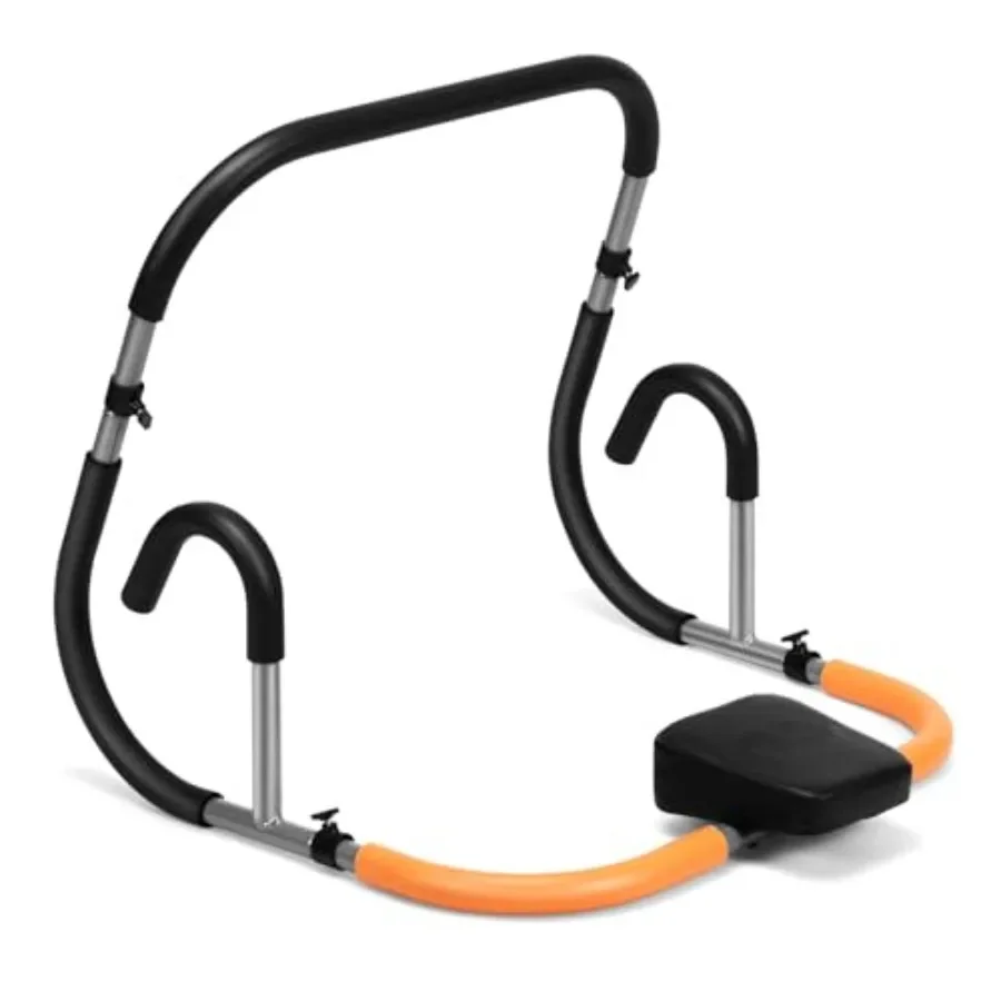 

Portable ab crunch trainer with padded headrest for home gym core strength training black and gray ABS plastic with ergonomic d