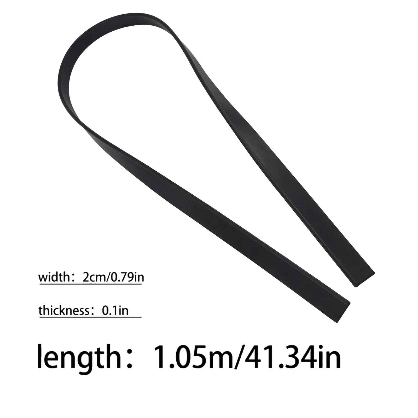 Indoor And Outdoor Squeegee Rubber 41x0. 79x0.16in Black/Blue Rubber Cleaning Tool Part High Quality Multipurpose