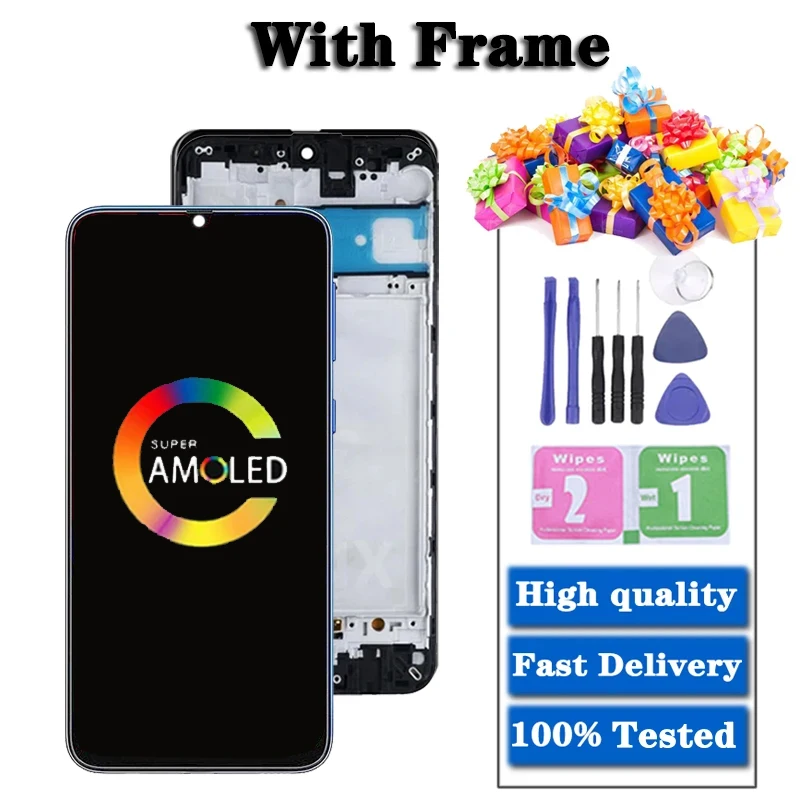 Super AMOLED For Samsung  M21s F415F LCD Display Touch Screen Digitizer Assembly for Samsung M21S SM-F415F/DS display