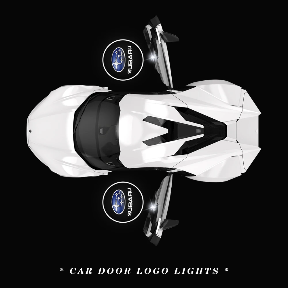2 قطعة باب السيارة ترحيب مصابيح HD جهاز عرض ليد أضواء ليلية لسوبارو STI فورستر امبريزا ليجاسي Outback XV BRZ WRX Tribeca #2