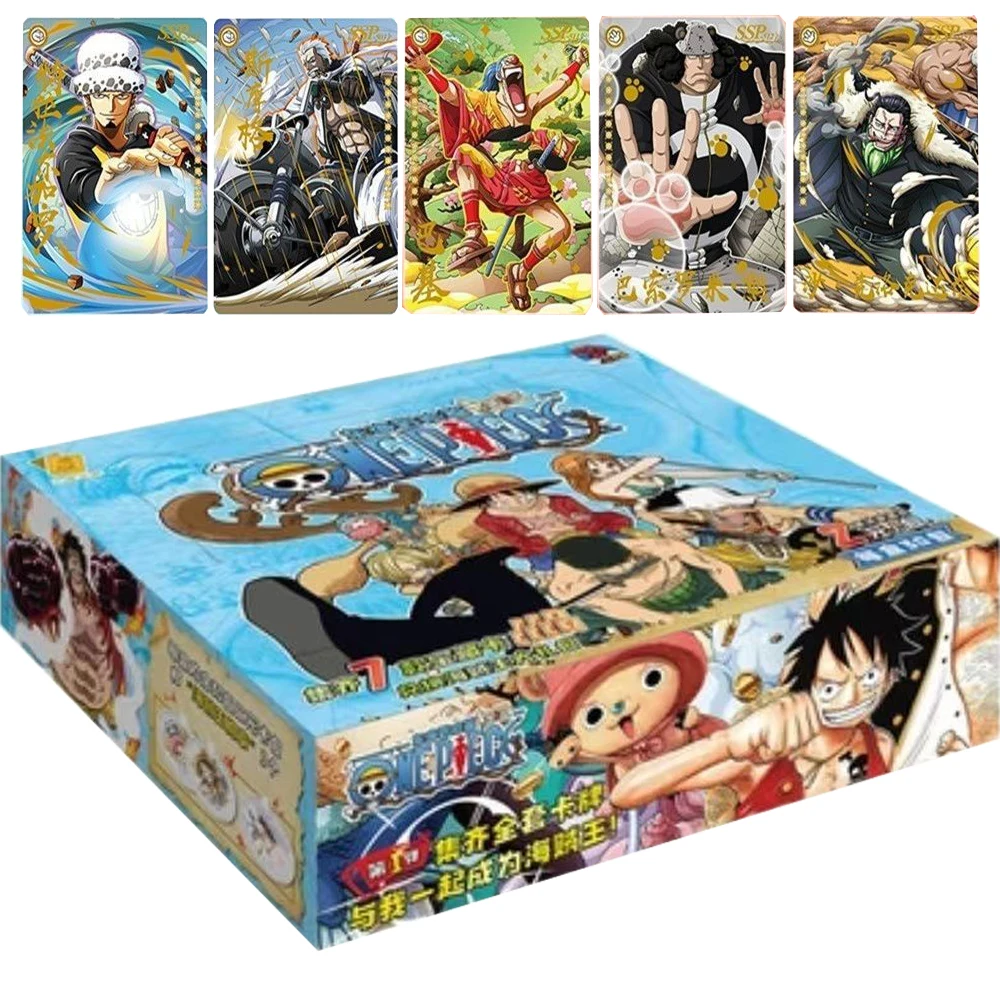 ONE PIECE Collection Card For Children Traeaigar Law Gecko Moriah Sakazuki Hot Blooded Action Anime Limited Game Card Kids Toys