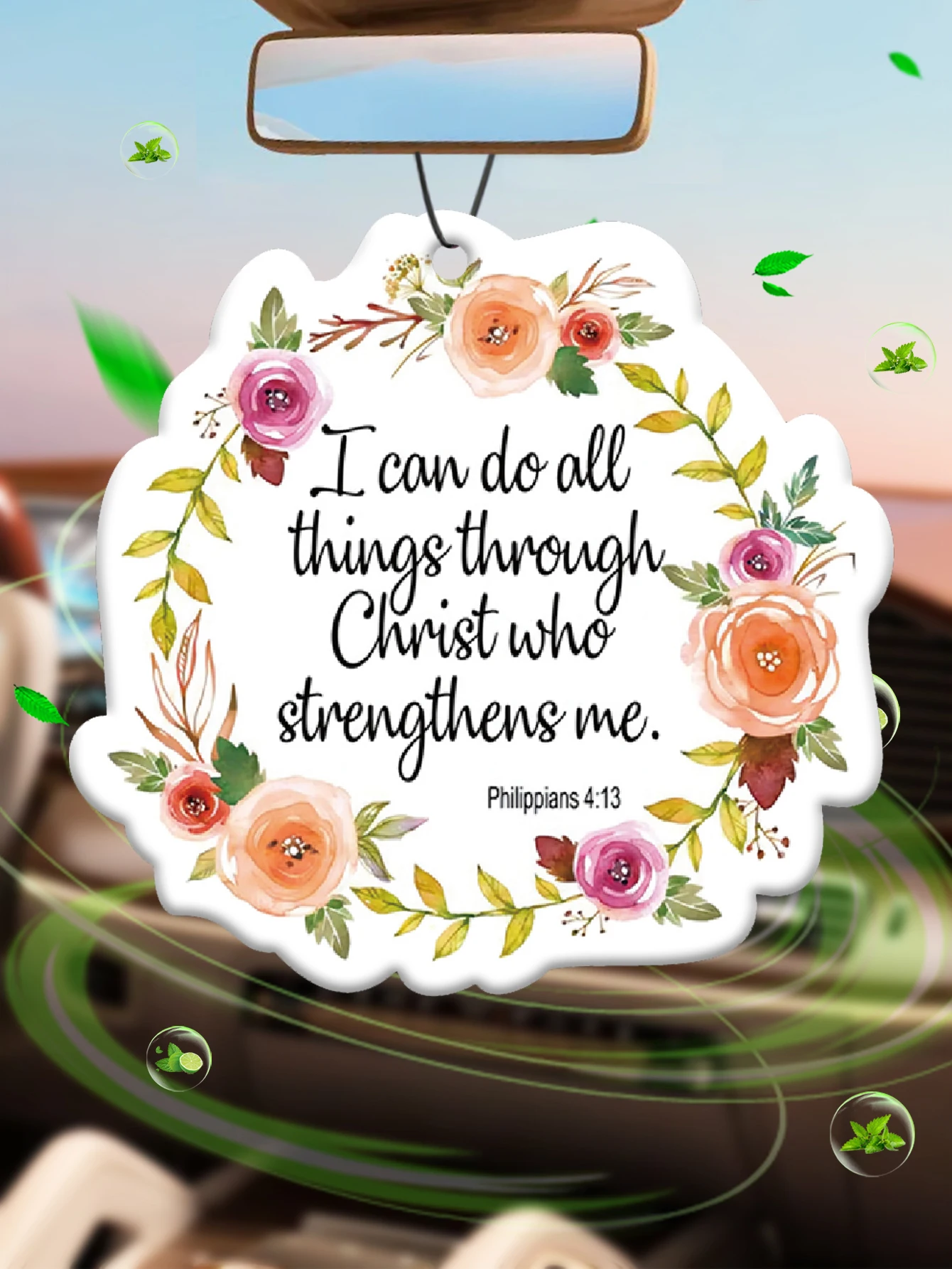 With Christ I can do all the things that will enhance my power car perfumed car perfumed car perfumed long-lasting perfumed pend