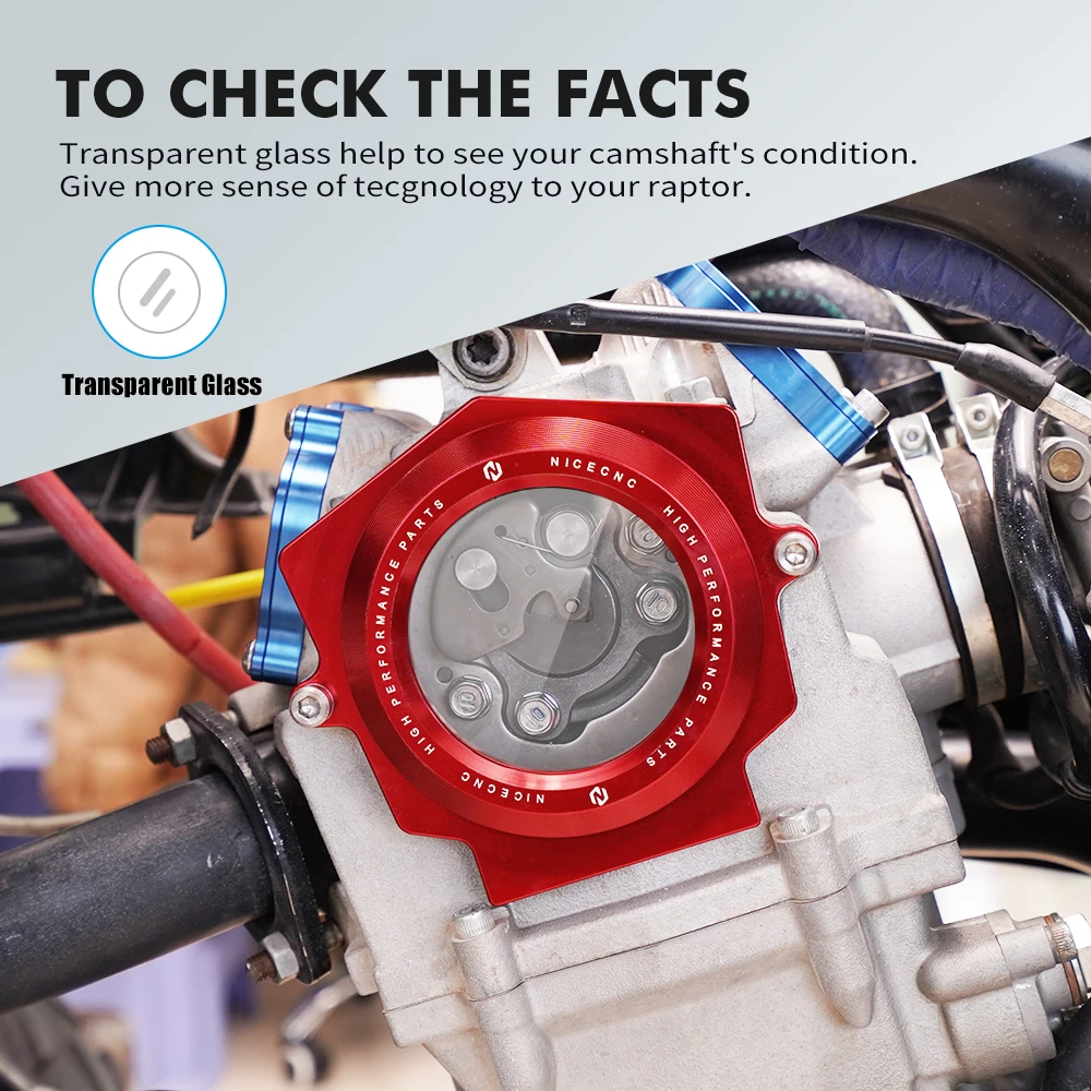 NICECNC ل رابتور 700 الألومنيوم غطاء كامة لياماها رابتور 700R 700 2006-2024 1S3-11185-00-00 1S3-11185-10-00 ATV اكسسوارات #2