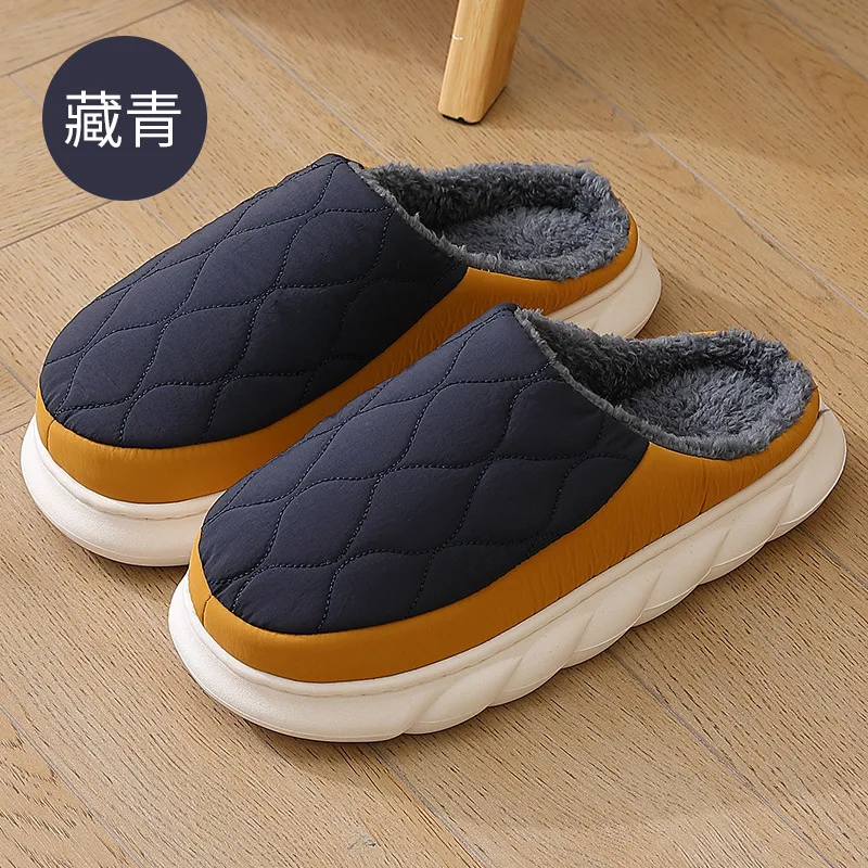 

Goosecret Winter Warm Non-Slips House Slides Men Indoor Soft Sole Furry Slippers Waterproof Fluffy Shoes Women Fur Plush Slipper