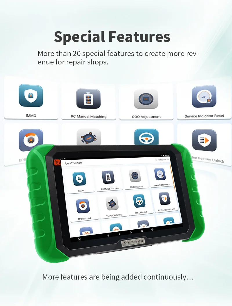 BST-EV  Battery Cars ECU diagnostic Scanner with a tablet, battery pack checking, tire pressure sensor coding, ACDC/OBC test
