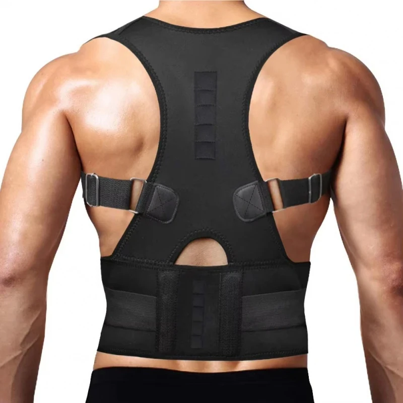 1/2pcs Adjustable Magnet Posture Corrector Back Corset Belt Straightener Brace Shoulder Corrector Lumbar Postura Braces Supports