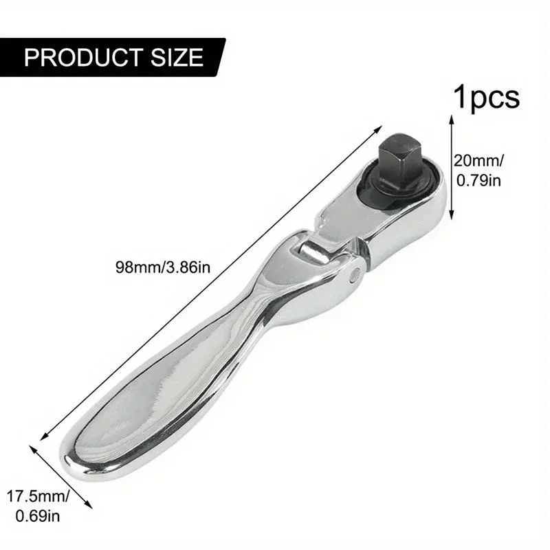 1/4 Mini Ratchet Wrench Set 72 Teeth Socket Wrench Rod Ratchet 2 In 1 Dual Head Screwdriver Quick Spanner Tool