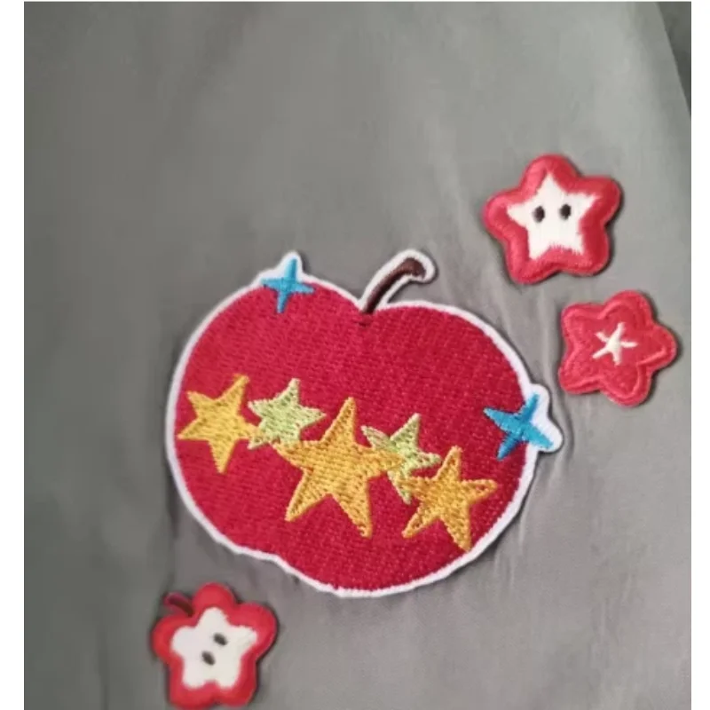 

Patches for Kids Clothes Cartoon Apple Embroidery Cloth Iron on Appliques DIY Apparel Sewing Supplies