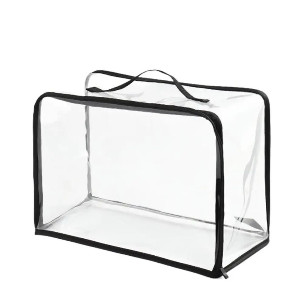 

Simple PVC Dust Bags Waterproof Transparent Zipper Tote Bag Durable Moisture-proof Protective Sleeve Bathroom