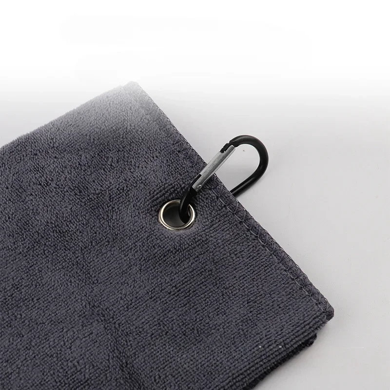 Golf Towel For Golf Bags with Clip Microfiber Golf TowelTri-fold Golf Towel Blue White Black And Gray Gift For Men Women