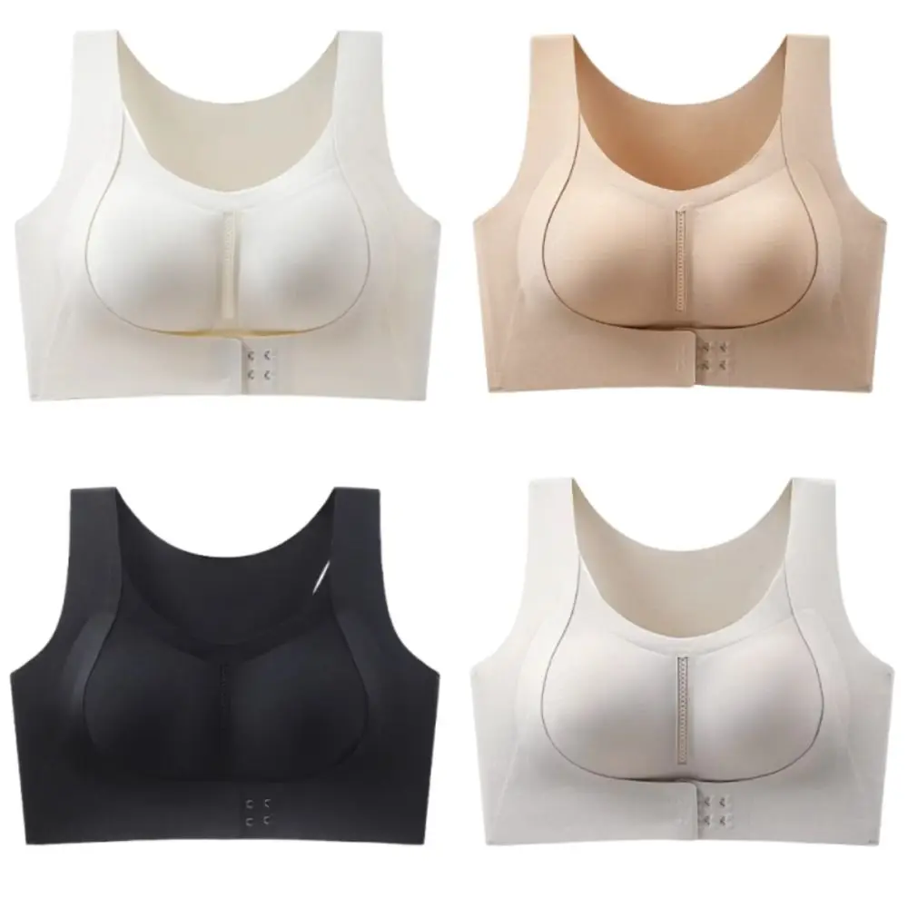 Sujetador Corrector de postura 2 en 1 ajustable a prueba de golpes para mujer sujetadores sin costuras cómodos correas de hombro ensanchadas Bralette Push Up