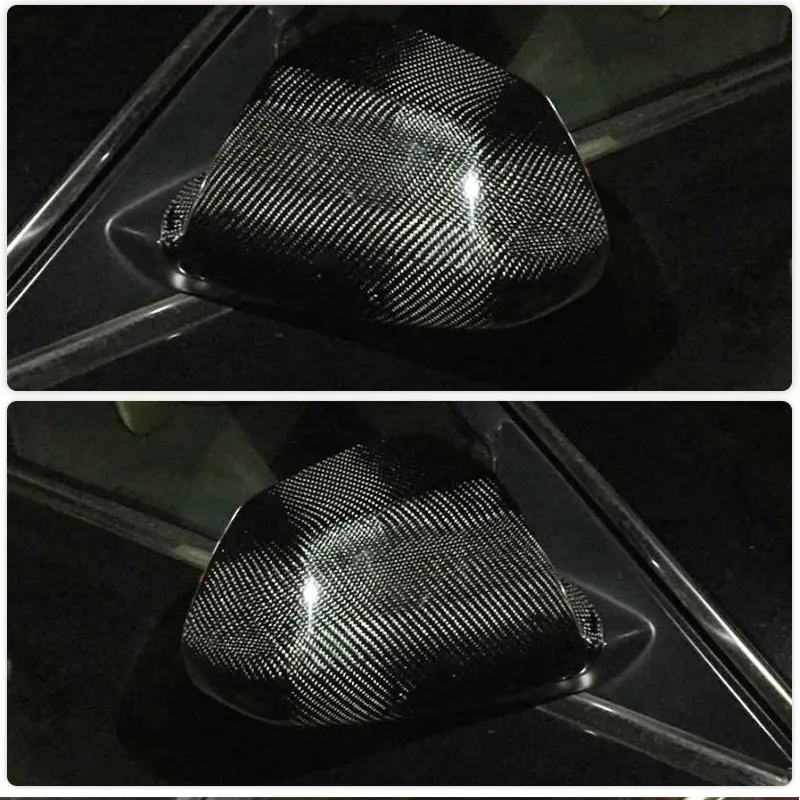 Dry Carbon Fiber Car Rear View Mirror Covers Caps for Cadillac CTS 2009 - 2013 Add On Side Mirror Caps Shell