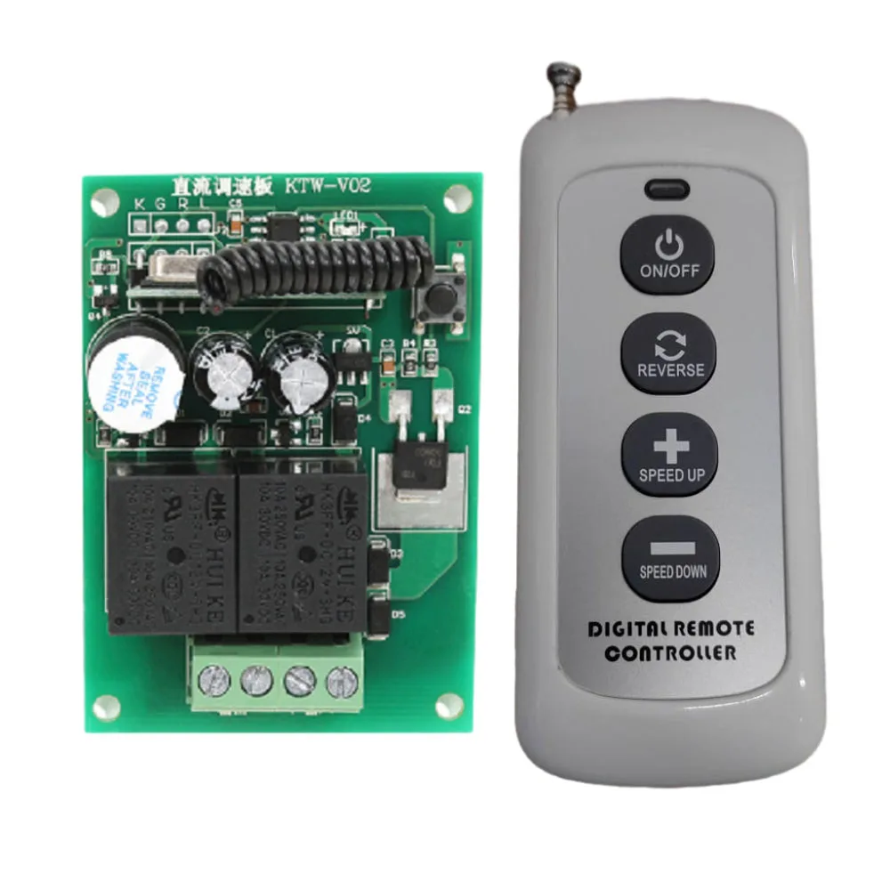 DC12V DC Motor Control Kit Speed Regulator Wireless Remote Control Electric Dining Table Rotary Speed Regulator Motor Controller