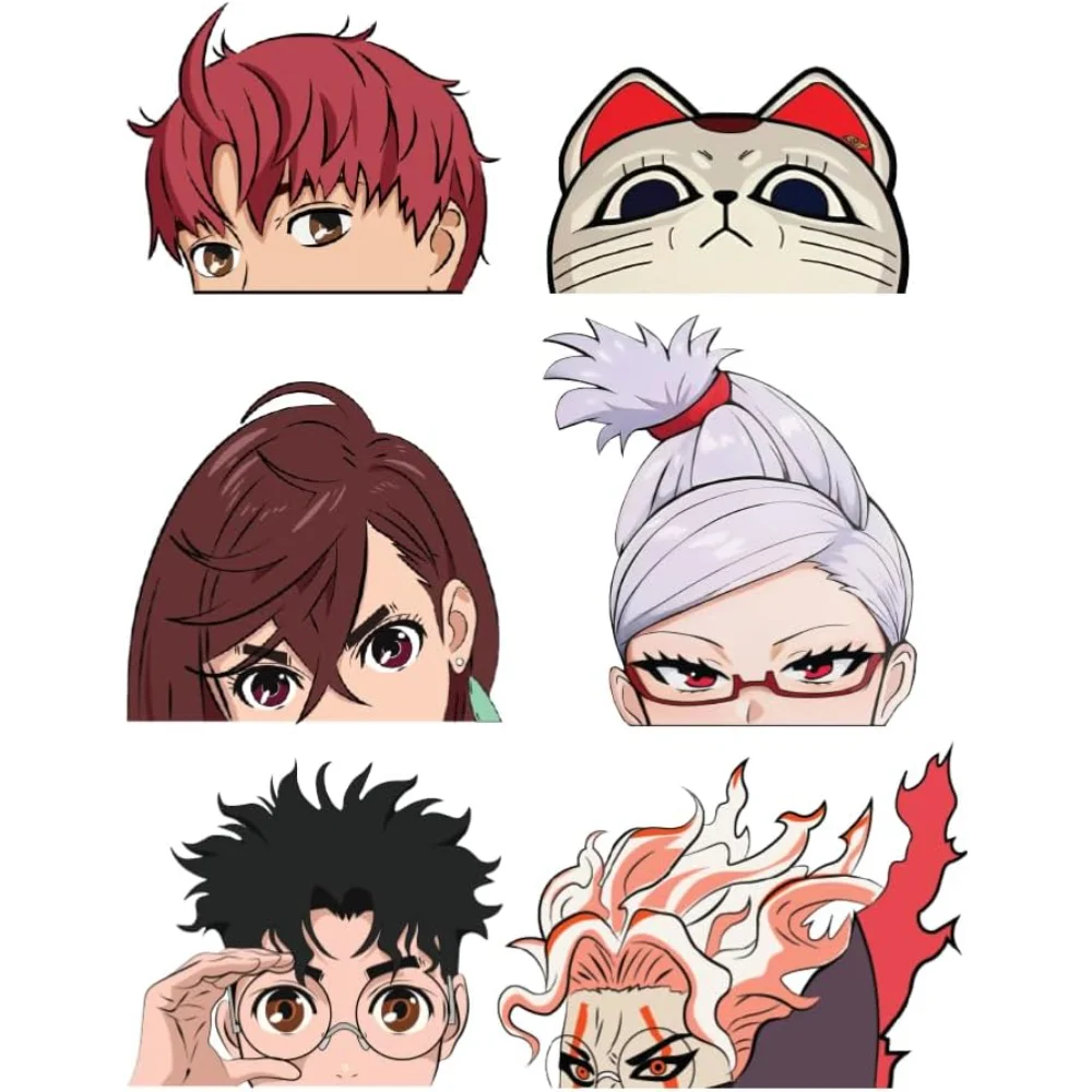 

Anime Dan Pack Stickers Peeker Anime Manga Decal Stickers, Ideal for Cars, Laptop, Skateboard, Wall Décor