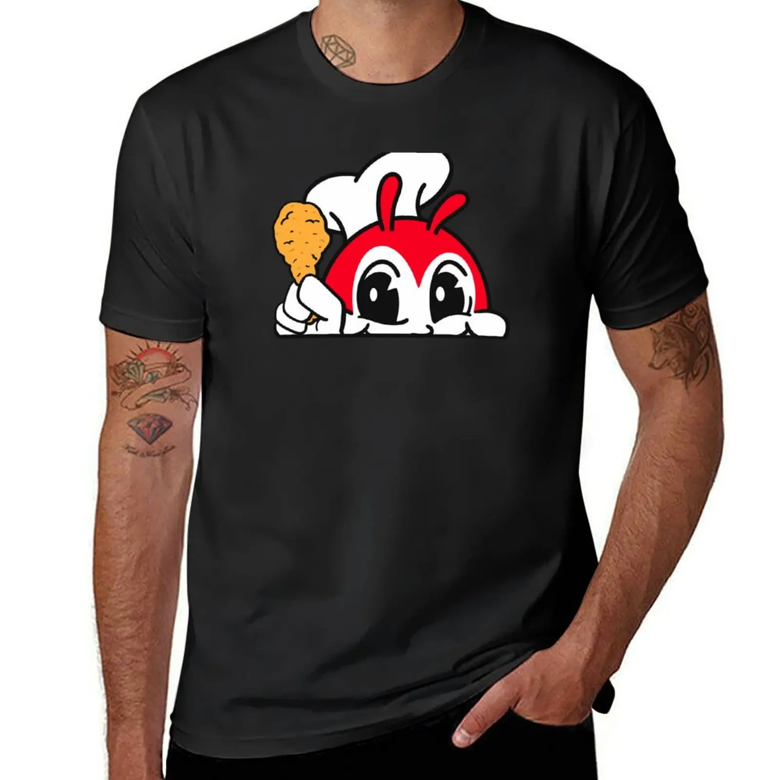 JOLLIBEE PEEKING CUTE CHICKEN JOY FILIPINO STICKER T-Shirt tops shirts graphic tees summer top summer tops mens t shirts pack