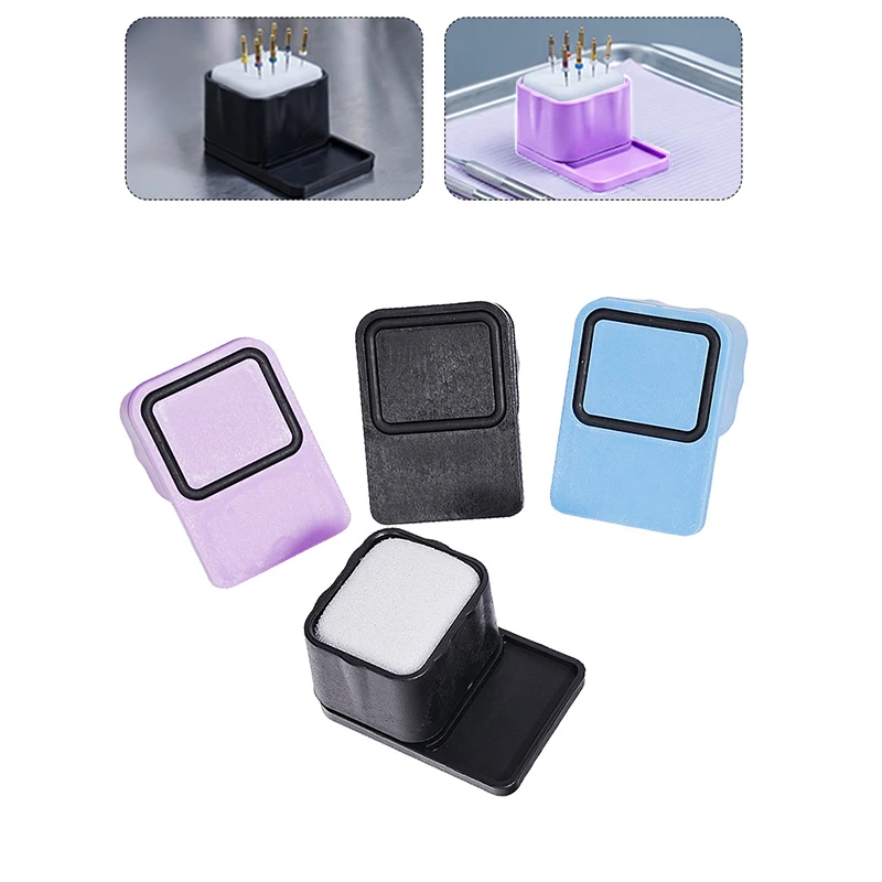 1pc Dental Root Canal File Cleaning Stand Sponge Root Canal File Drill Block Cleaning Stand Foam Cleaning Stand Box Dentist Tool