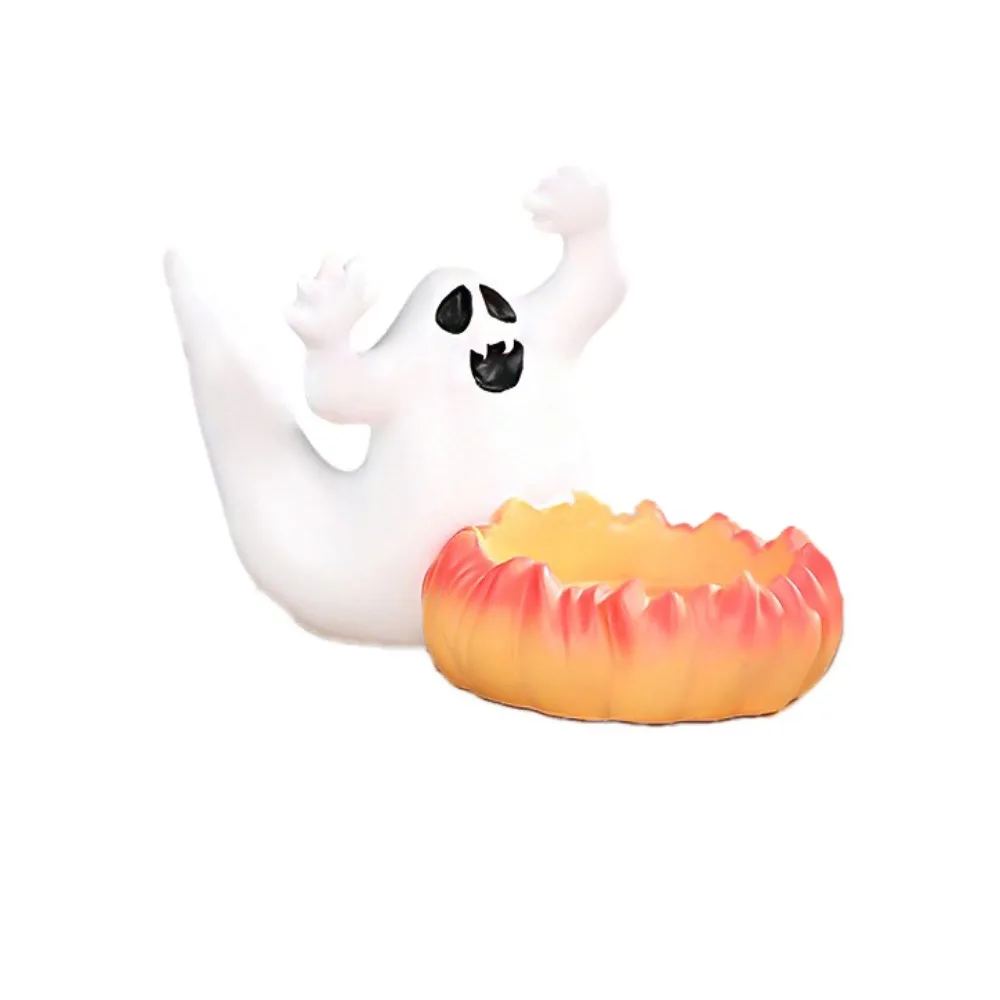 

Creative Cartoon Halloween Candle Holder Vintage Decorative Pumpkin Candelabra Resin Ghost Candlestick Party Supplies