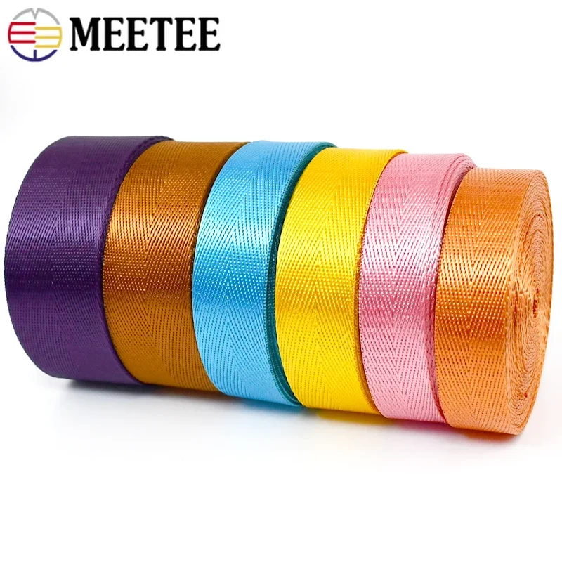 45Meters 1mm Thick Webbing Tape for Strap Backpack Knapsack Belt Ribbon Band Car Seat Bias Binding DIY Sewing Accessories