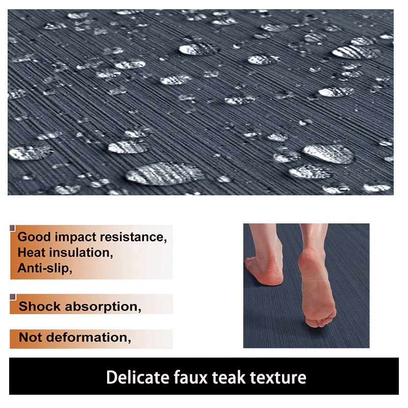 مخطط RedLuck رمادي داكن 240 سم × 30 سم × 6 مم قوارب أرضيات يخت غير قابلة للانزلاق، RVs، قوارب الصيد، القوارب السريعة، والقوارب الطغيفة #3