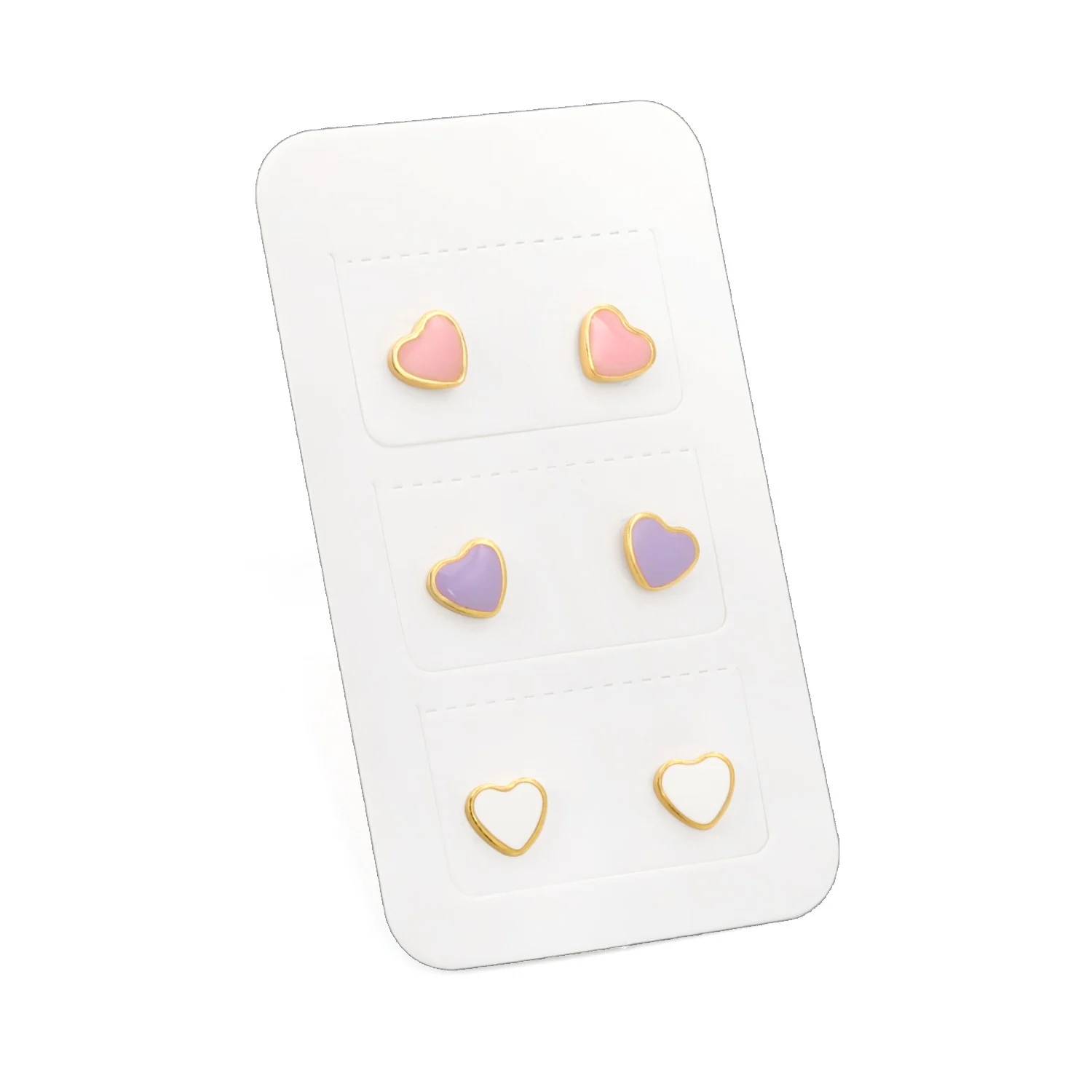 3 Paar modische herzförmige Öltropfen-Ohrringe, kreativer Edelstahl-Schmuck für Mädchen, süße, süße und elegante Accessoires