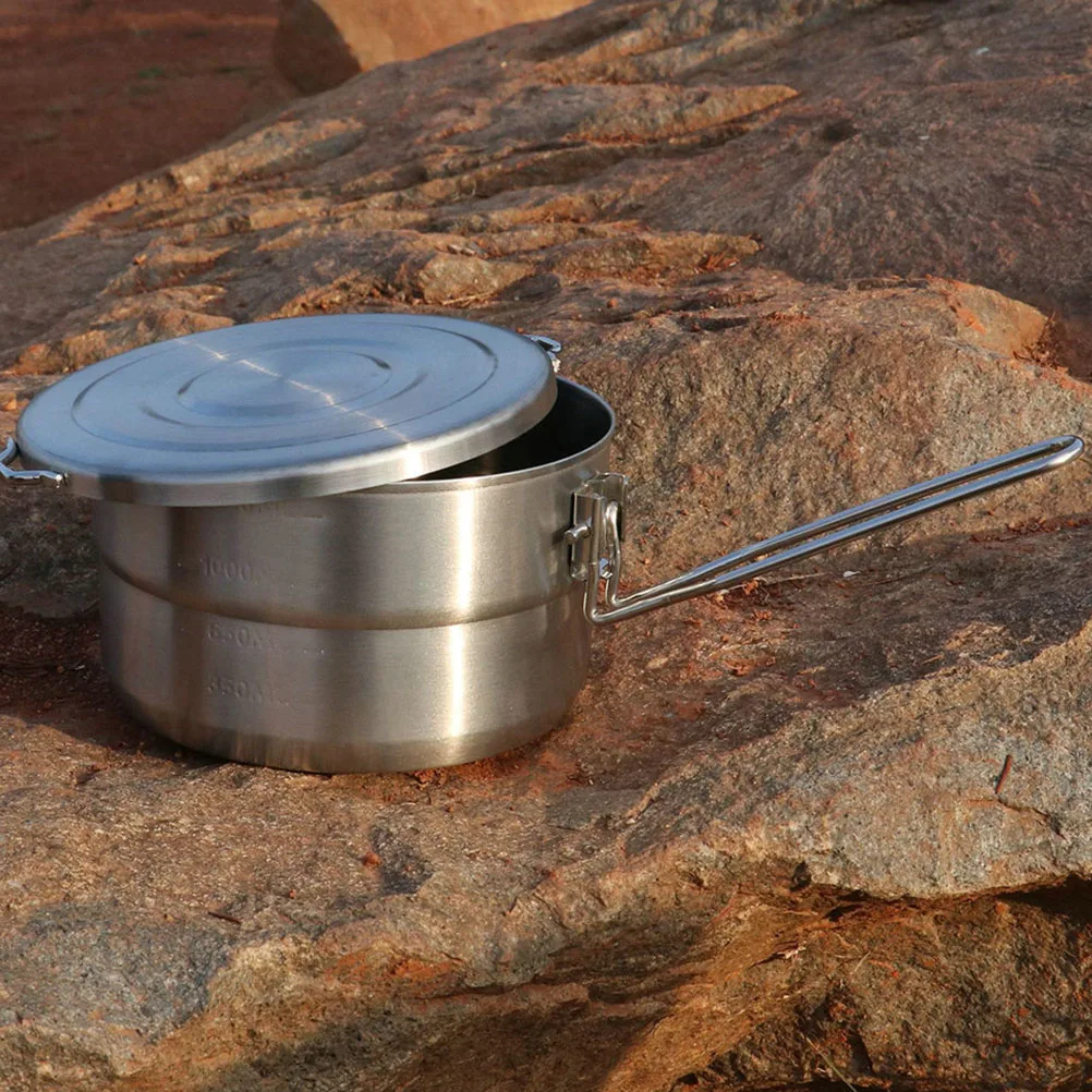 

1pc Stainless Steel Bento Box Portable Lunch Container For Camping Picnic Outdoor Travel Food Holder Meal Storage