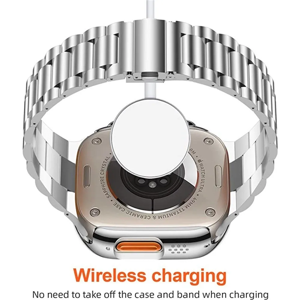 Correa y funda de acero inoxidable para Apple Watch, pulsera para iWatch serie Ultra 9, 8, 7, 6, SE, 5, 4, 49mm, 45mm, 41mm, 40mm, 42mm, 44mm