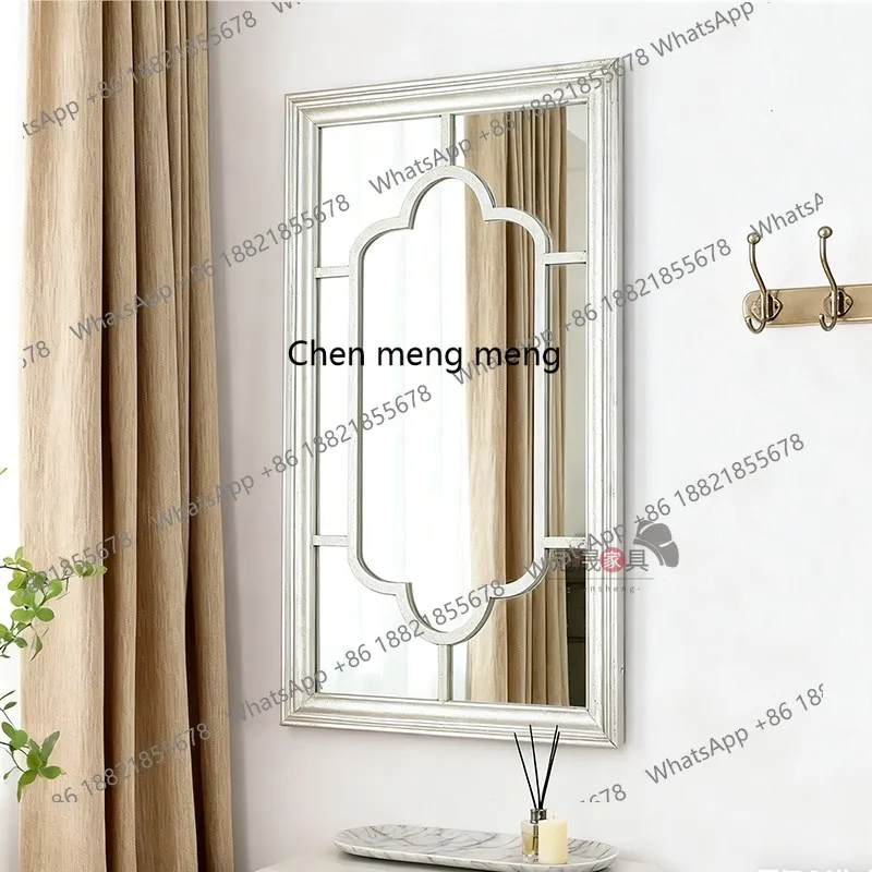 American retro decorative mirror living room wall false window mirror bedroom French floor mirror