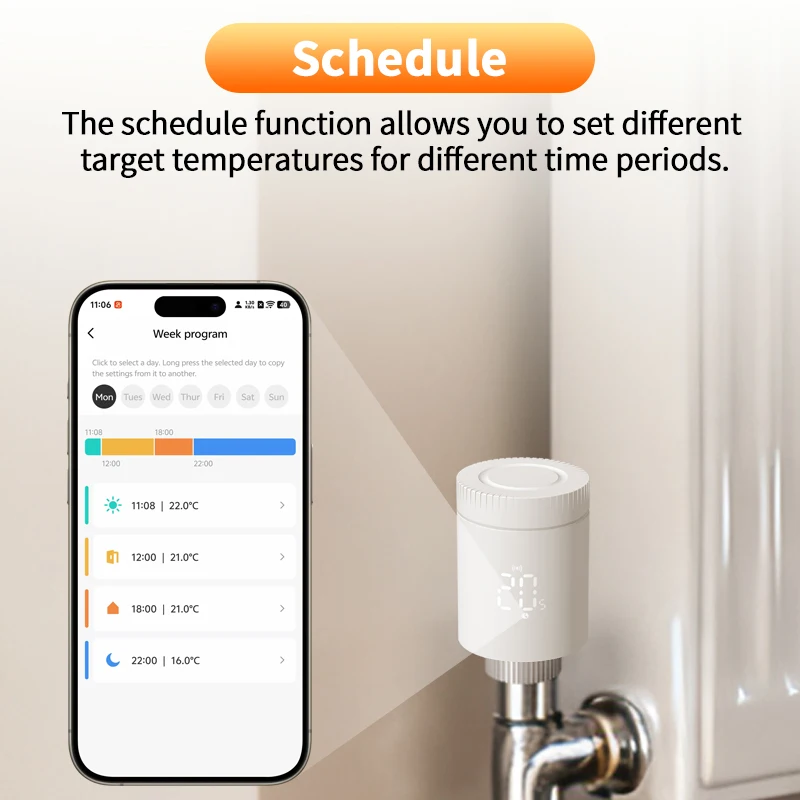Tuya Smart Home Zigbee Heizkörper Ventil Smart Thermostat Ventil Kopf Zigbee 3,0 Thermostat Heizkörper Ventil Alexa Google Hause
