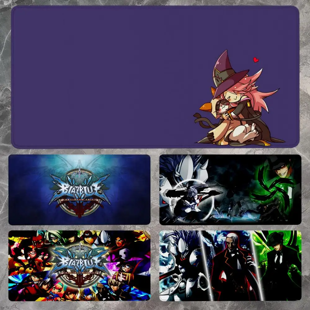 

B-Blazblue Mouse Pad 90x40CM Non-slip Gaming Mousepad Gamer E-Sports Mouse Mat Game Mechanical Keyboard XXL Desk Mat