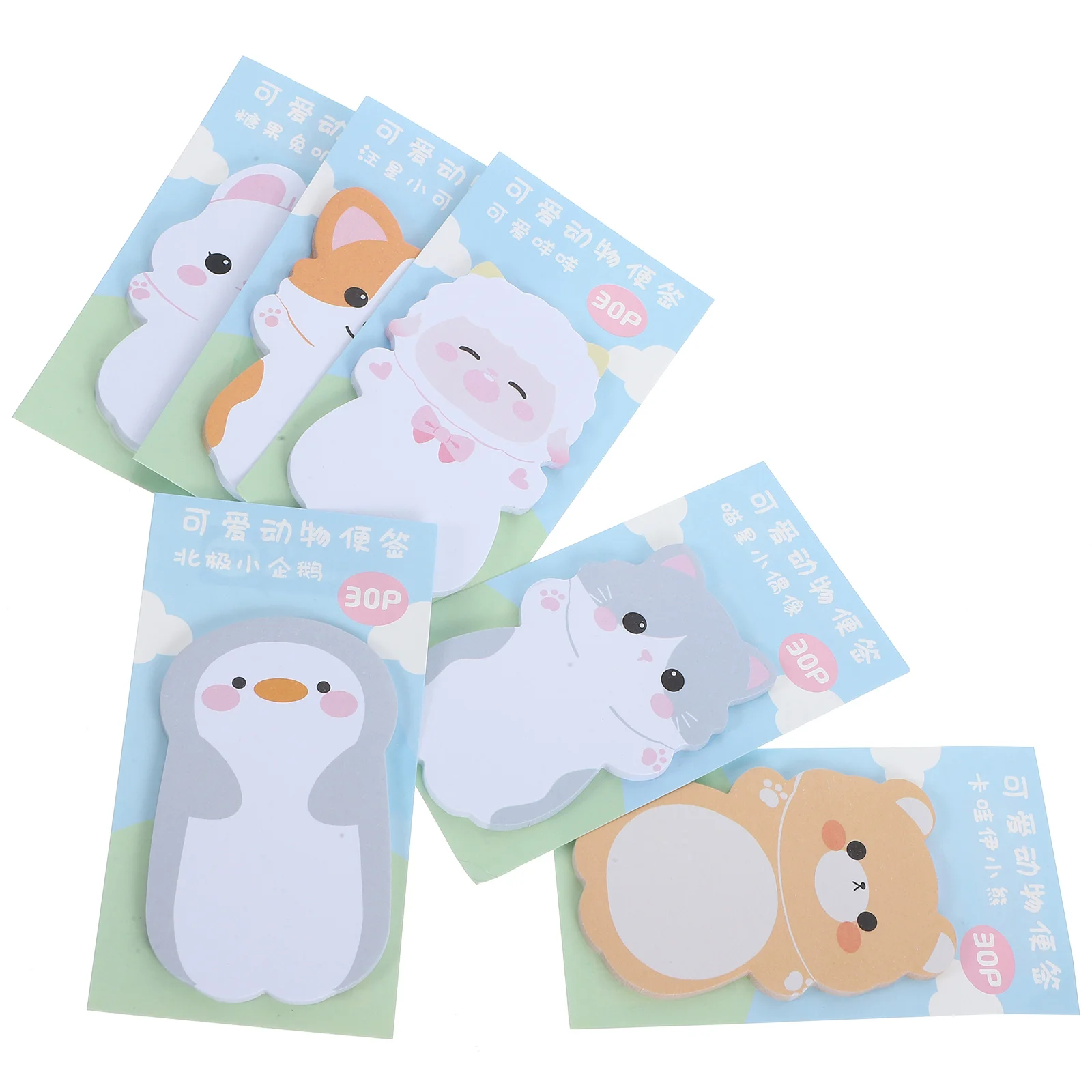 6 Sets Notepad Labels Students Page Markers Cute Notes Fun Sticker Funny Tabs Paper Memo Pads Office