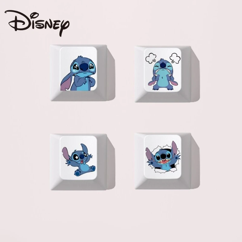 릴로와 스티치 DisneyR4 키보드 캡 카와이 만화 애니메이션 인쇄 액세서리 기계식 키보드 캡 남성용 보조 키캡