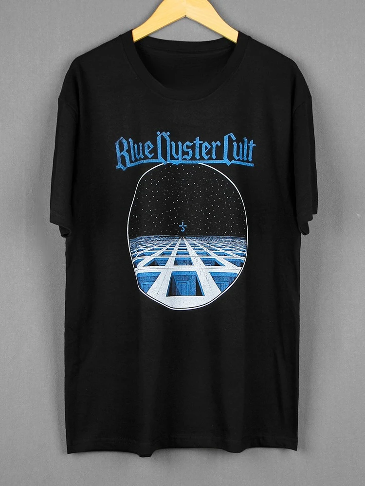تي شيرت كاجوال من القطن الخالص بأكمام قصيرة من Blue Oyster Cult للرجال والنساء، فرقة روك أوروبية وأمريكية #1