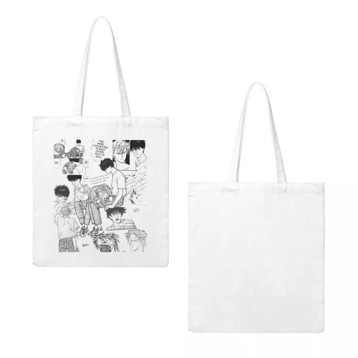 Banana Fish Collage Portable Shopping Bags Lunch Bags Gifts For Women