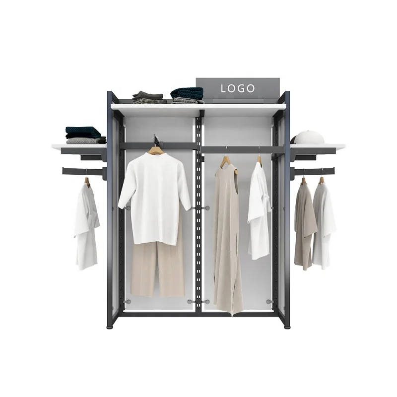 custom.factory clothes boutique shop fittings iron clothing retail store display shelves rack