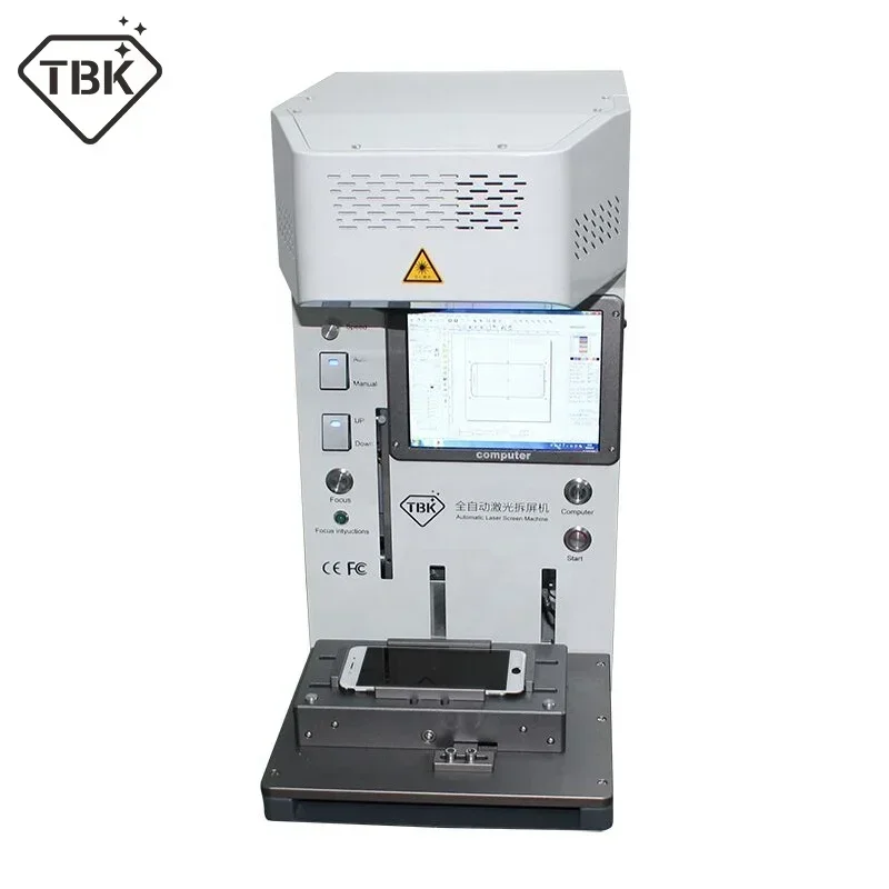 

LHTBK 958A 20W Automatic Focusing Lcd Separator Fiber Laser Machine 6W Laser Back Cover Removing Marking Integrated Machine