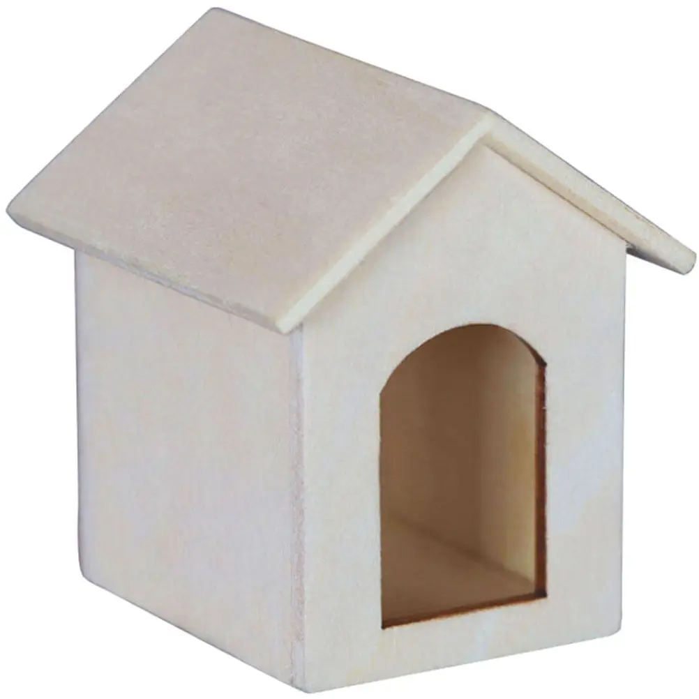

Wooden Blank Miniature House Adorable Tiny House Decoration Accessory Micro Landscape Scene Layout Home Ornament