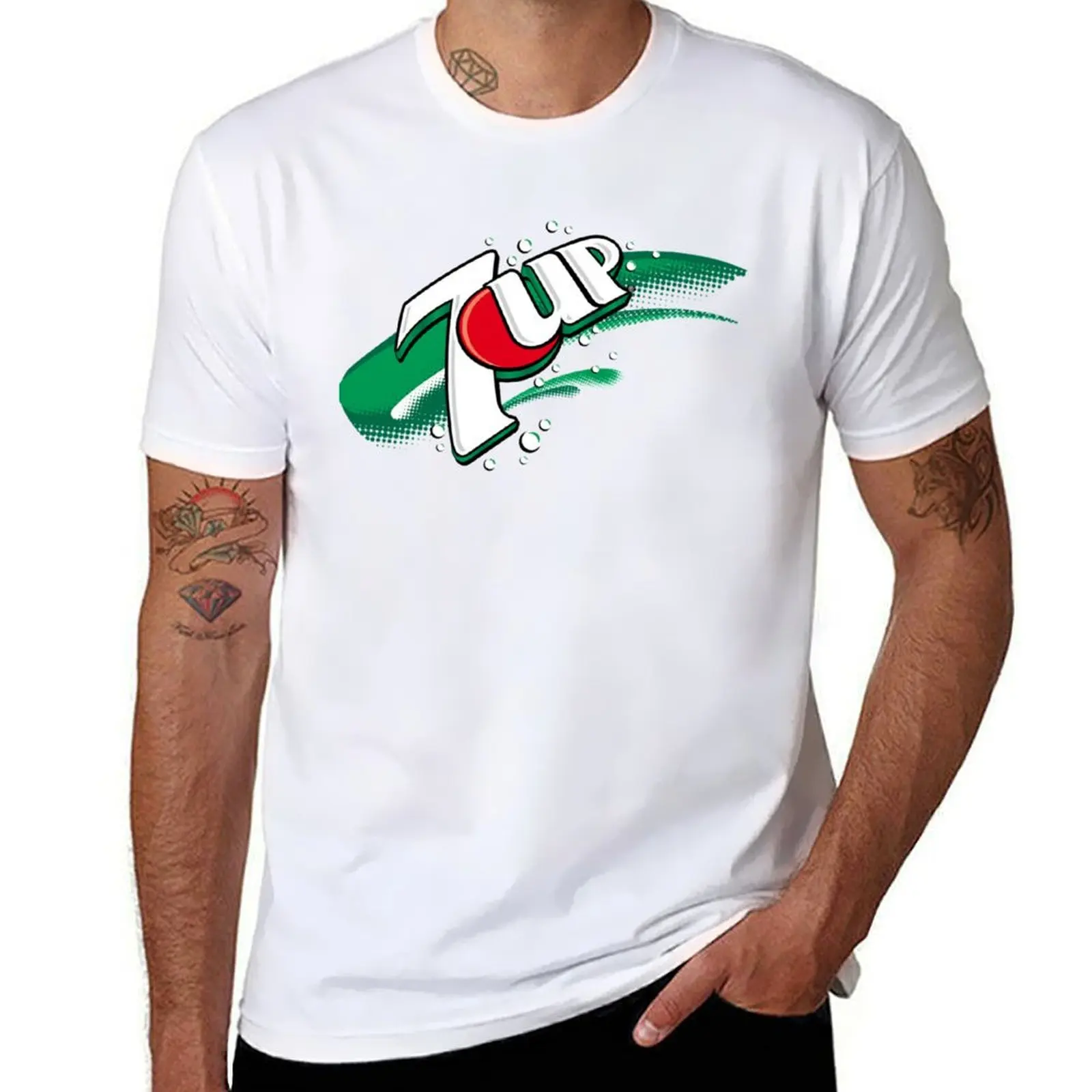 

Футболка 7up, забавные футболки, хлопковые забавные футболки, мужская футболка