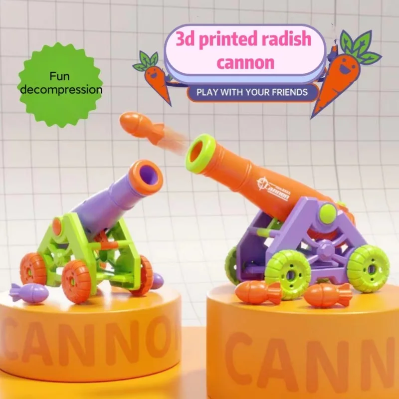 

Radish Cannon 3D Printed Mini Radish 3D Printing Gravity Decompression Fun Fashion Radish Toy Birthday Christma Gift Party