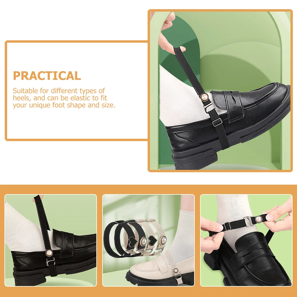 

4Pairs Anti-Drop Heel Straps Elastic Replacement Shoe Straps for Women High Heels Support Dance Comfort Secure