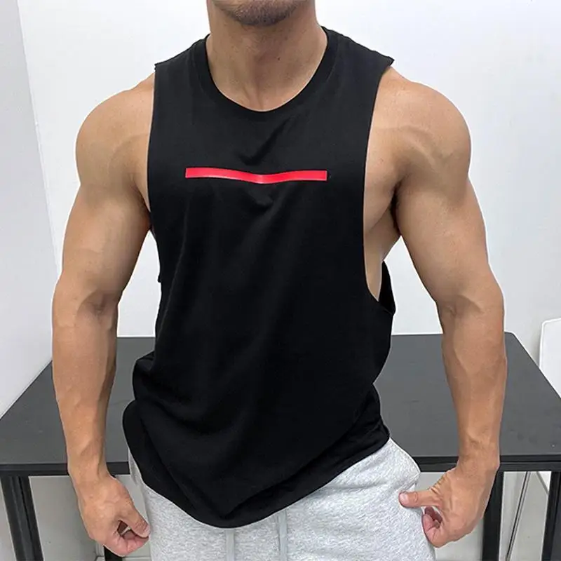 Summer New Trend Men's Pull-Over Crew Neck Vest Mesh Fitness Breathable Vest Blazer Men's Quick Drying Sweat Absorption T-Shirt