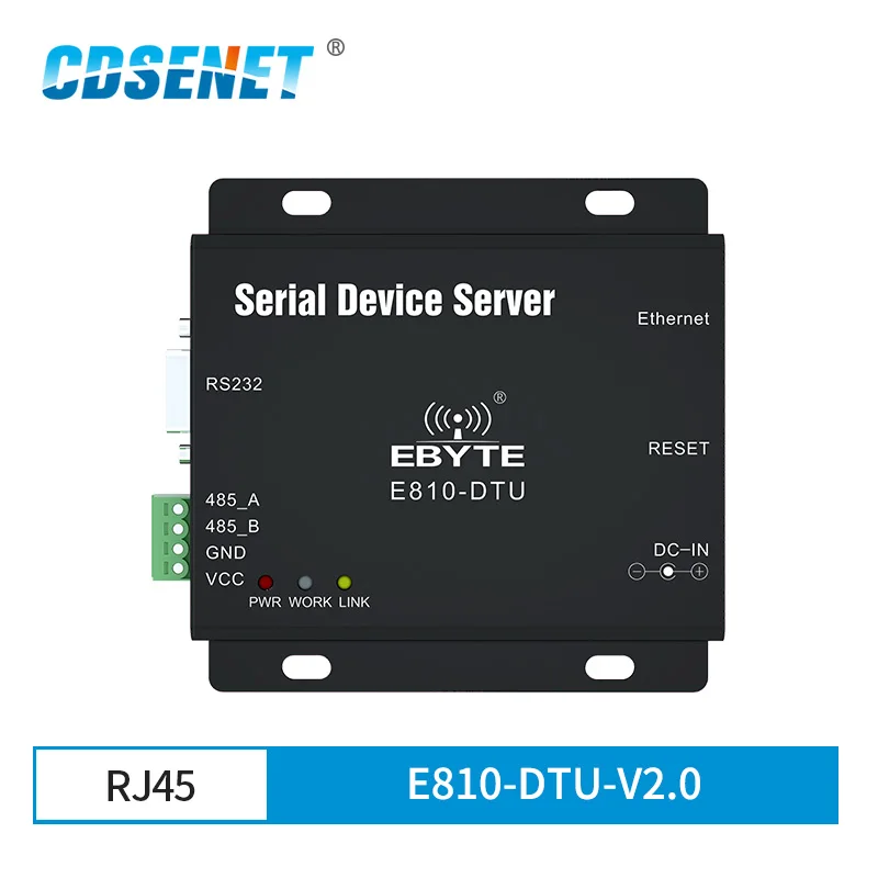 E810-DTU-V2.0 RS485 RS232 для Ethernet RJ45 сервер с последовательным портом, беспроводной трансивер, модем, полнодуплексный модуль