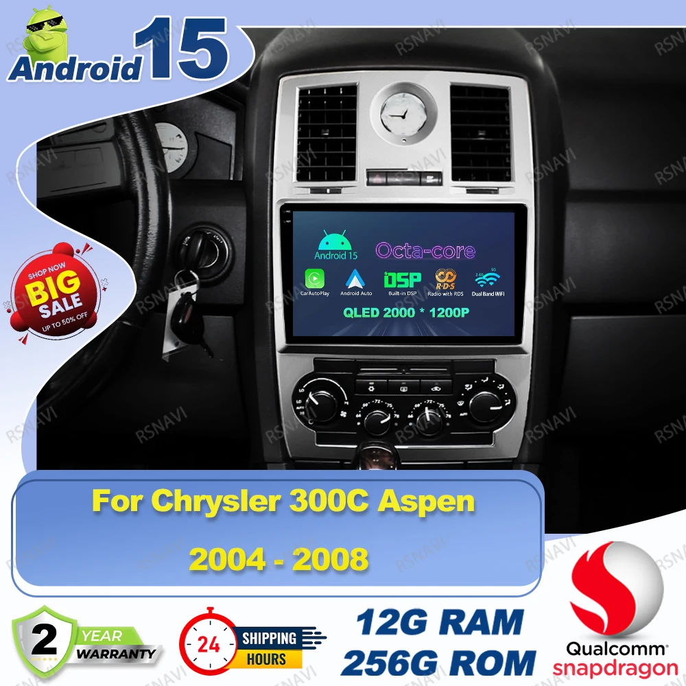 Android 15 Car Radio For Chrysler 300C Aspen 2004 - 2008 Tesla Model Y Junwiper Passat B6 Golf 5 Men Shoes Opel Astra H Clio 4