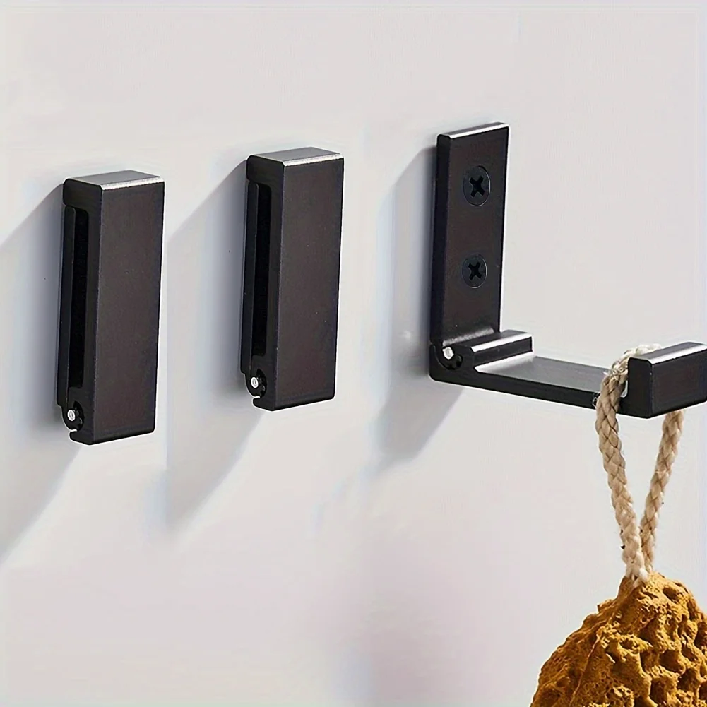 1/2Pcs Wall Hooks for Hanging Coat Towel Hook, Hardware Heavy Duty Aluminum Alloy Holder No Rust Wall Mounted with Screws